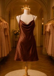 🇳🇿💫♥️Imported Brown Mini Slip Dress