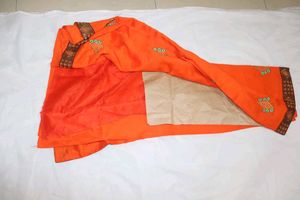 Orange Embroidered Saree