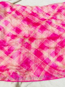 Beautiful Pink Saree Georgette Silk🩷
