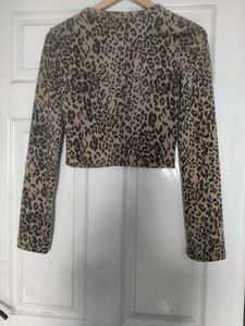 Zara Animal Print Crop Top
