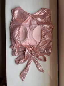 Sequin Backless Blouse
