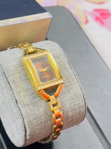 Sonata Golden Watch With Metal Chain Strap