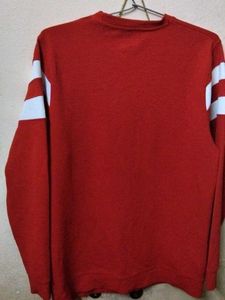 Red &amp; White Striped Pullover