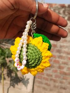Personalized Petal Charm | Sunflower keychain | Ha