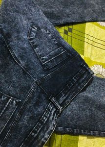 Acid Wash Denim Shorts