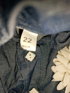 Cute Denim &amp; White Dress