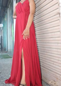 Long Red Gown