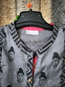 Women's Handloom Buddha Printed Kurti 🥰