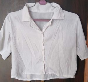 White Button-Down Top