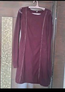 Burgundy Sheer Sleeve Suut with pant