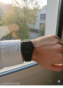 Sleek Black Arabic Dial Watch