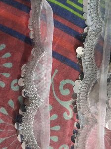 Saree Lace. Silver Colour