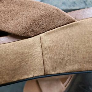 Suede Criss-Cross Platform Sandals
