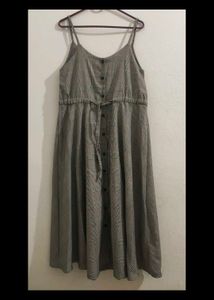 Plaid Button-Down Maxi Dress