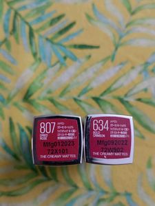 Maybelline Lipstick Combo: Red And Nude Pink