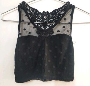 Black Lace Detail Bralette
