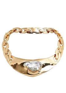 ZARA Chunky Stone Studded Gold Necklace