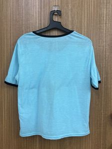 Alien Graphic Print Tee - Light Blue
