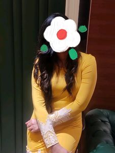 Beautiful Yellow Embroidered Dress
