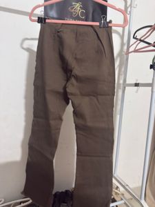 Brown Distressed Denim Pants