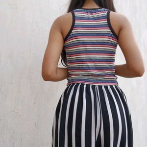 Cute Strips Pink Top Women