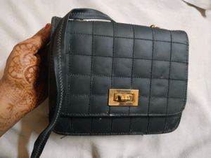 Black Quilted Chain Bag