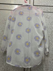 Oversized Transparent White Shirt