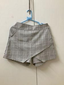 Grey Plaid Skort