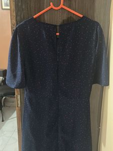 Navy Polka Dot Dress