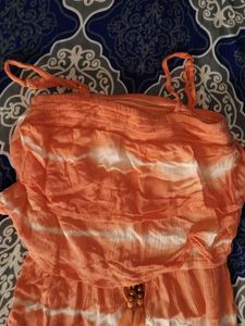 Orange Tie-Dye Sundress