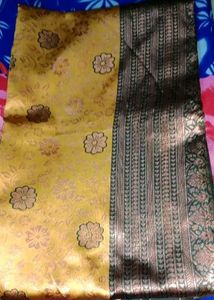Elegant Yellow &amp; Green Saree