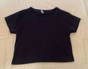 Black Cropped Tee