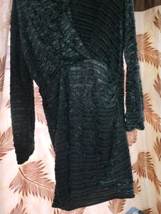 Elegant Green Velvet Dress