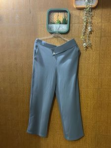Grey Wide-Leg Trousers