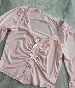Savana Pintersty Pink Lace Top