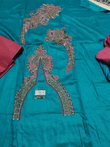 Festive Cotton Dress Material Suit