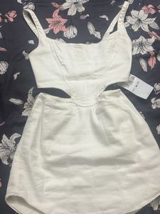 ZARA White Cutout Mini Dress