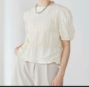 White Puff Sleeve Top
