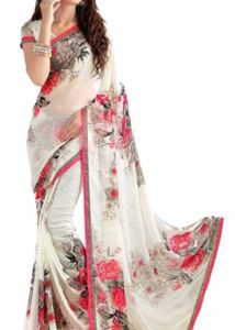 FLORAL Unstitched Georgette Saree