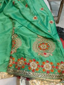 Green Embroidered Saree (Minor Issue)