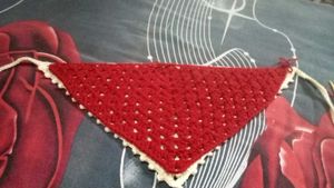 Woolen Handmade Crochet. Scarf