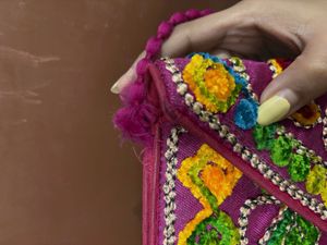 hand embroidered indie mini bag 🎨