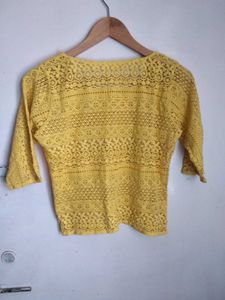 Beautiful Yellow Lace Top