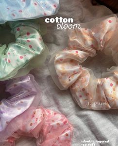 Cotton Bloom Scrunchies- set of 2