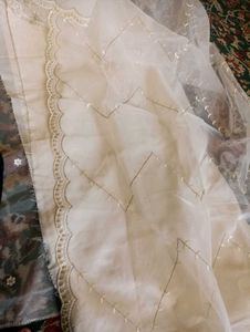 Fully Embroidered Partywear Unstitched Suit