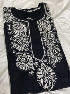 Black Chikankari Kurti