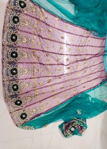 Lehnga Saree With Kurti & Peticot