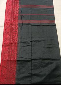 Begumpuri Khadi Red ♥️ Black 🖤 Saree