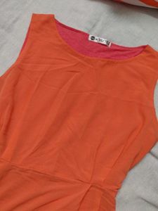 Orange Casual Dress
