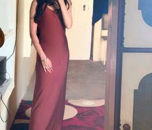 Savana Brown Bodycon With Back Bow